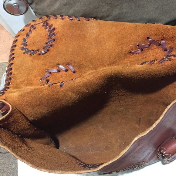 VINTAGE LARGE LEATHER TOTE BAGS - Picture 6 of 7